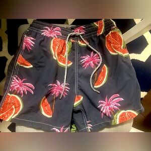 Vilebrequin boys swim trunks Navy with pineapples - hard to find print!
